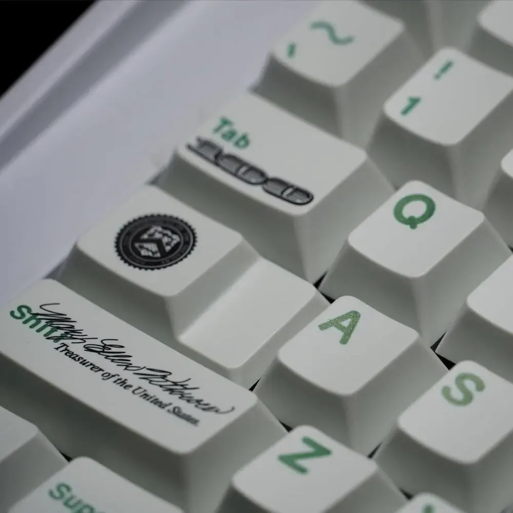 NEW PBT Keycaps Set Cherry Profile US Dollar Element Color Change Ink 135 Keys